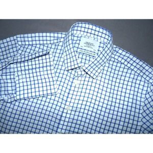 Charles Tyrwhitt Non-Iron French Cuff Slim Button Up Dress Shirt Men's 17 - 35
